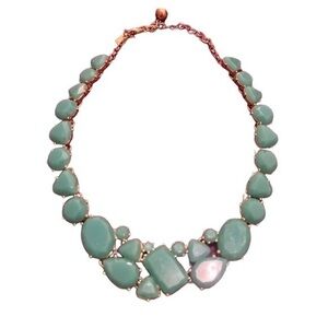 Kate Spade Stone Statement Necklace Green Turquoise.